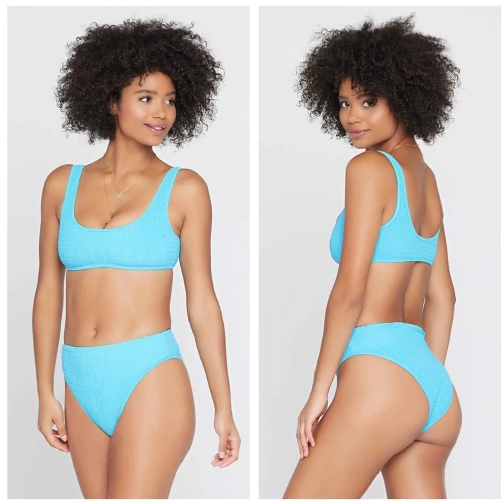 L*space Izzie Aquarius Blue Bikini Swimsuit Top